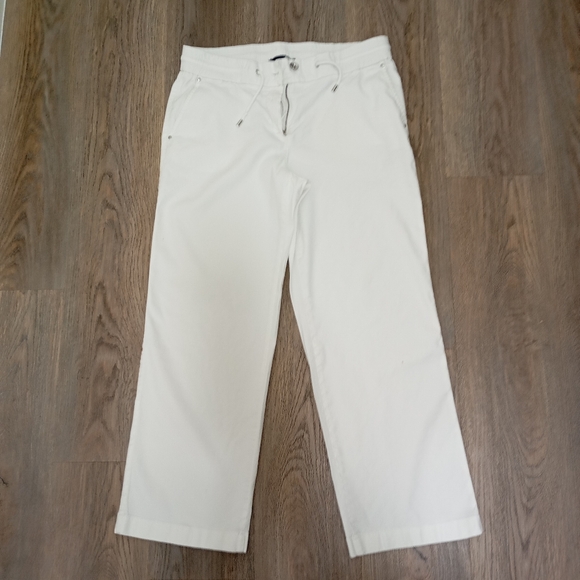 Gardeur White Straight Leg Fabric Pants Size 40(M) (FLAW) - Picture 12 of 14